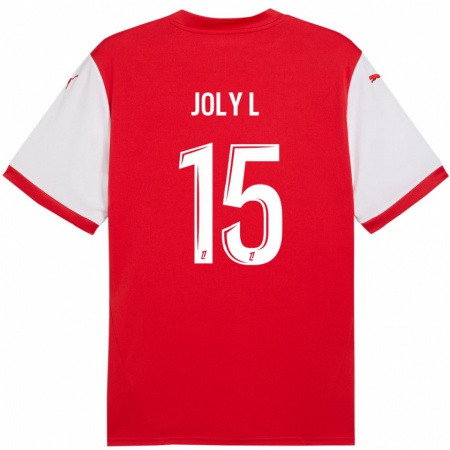 Kandiny Niño Camiseta Lou Ann Joly #15 Rojo Blanco 1ª Equipación 2024/25 La Camisa Chile