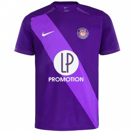 Kandiny Niño Camiseta Nassim Lamliki #0 Morado Blanco 1ª Equipación 2024/25 La Camisa Chile