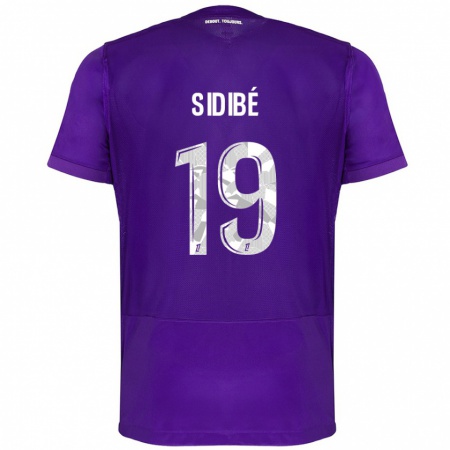 Kandiny Niño Camiseta Djibril Sidibé #19 Morado Blanco 1ª Equipación 2024/25 La Camisa Chile