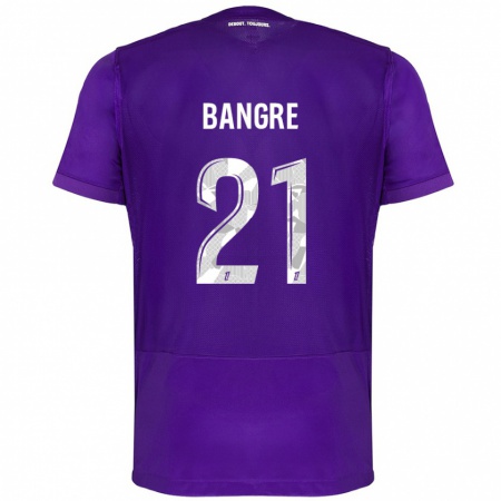 Kandiny Niño Camiseta Mamady Bangré #21 Morado Blanco 1ª Equipación 2024/25 La Camisa Chile