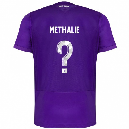 Kandiny Niño Camiseta Dayann Methalie #0 Morado Blanco 1ª Equipación 2024/25 La Camisa Chile