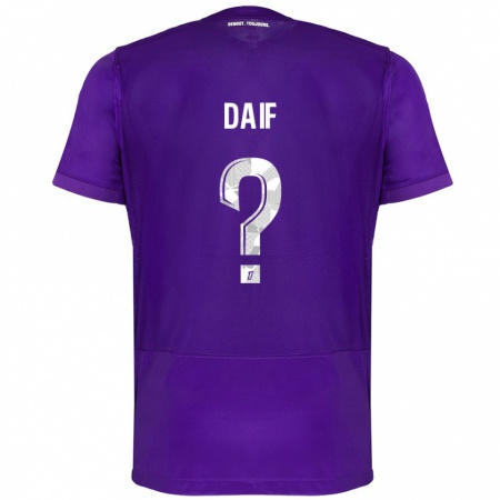 Kandiny Niño Camiseta Mouhamed Daif #0 Morado Blanco 1ª Equipación 2024/25 La Camisa Chile