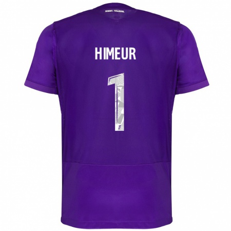 Kandiny Niño Camiseta Thomas Himeur #1 Morado Blanco 1ª Equipación 2024/25 La Camisa Chile