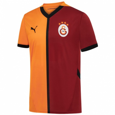 Kandiny Niño Camiseta Onur Kağan Yıldız #0 Amarillo Rojo 1ª Equipación 2024/25 La Camisa Chile