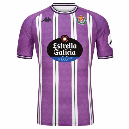 Kandiny Niño Camiseta Adrián Pascual #0 Púrpura Blanco 1ª Equipación 2024/25 La Camisa Chile