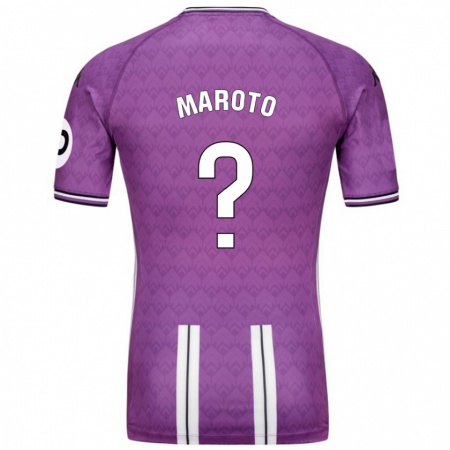 Kandiny Niño Camiseta Mario Maroto #0 Púrpura Blanco 1ª Equipación 2024/25 La Camisa Chile