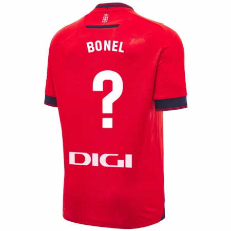 Kandiny Niño Camiseta Aimar Bonel #0 Rojo Blanco 1ª Equipación 2024/25 La Camisa Chile