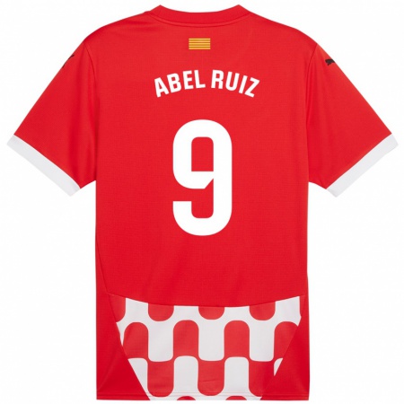 Kandiny Niño Camiseta Abel Ruiz #9 Rojo Blanco 1ª Equipación 2024/25 La Camisa Chile