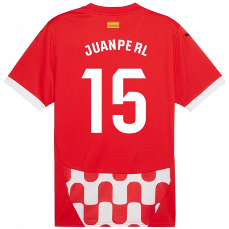 Kandiny Niño Camiseta Juanpe #15 Rojo Blanco 1ª Equipación 2024/25 La Camisa Chile