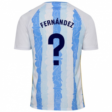 Kandiny Niño Camiseta José Fernández #0 Blanco Azul 1ª Equipación 2024/25 La Camisa Chile