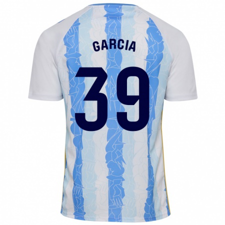 Kandiny Niño Camiseta Claudia García #39 Blanco Azul 1ª Equipación 2024/25 La Camisa Chile