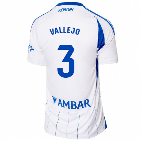 Kandiny Niño Camiseta Jaime Vallejo #3 Rojo Blanco 1ª Equipación 2024/25 La Camisa Chile