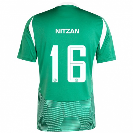 Kandiny Niño Camiseta Itamar Nitzan #16 Verde Blanco 1ª Equipación 2024/25 La Camisa Chile