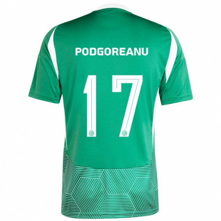 Kandiny Niño Camiseta Suf Podgoreanu #17 Verde Blanco 1ª Equipación 2024/25 La Camisa Chile