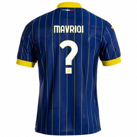 Kandiny Niño Camiseta Fabiano Mavriqi #0 Azul Amarillo 1ª Equipación 2024/25 La Camisa Chile