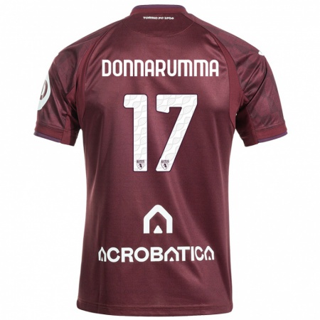 Kandiny Niño Camiseta Antonio Donnarumma #17 Granate Blanco 1ª Equipación 2024/25 La Camisa Chile