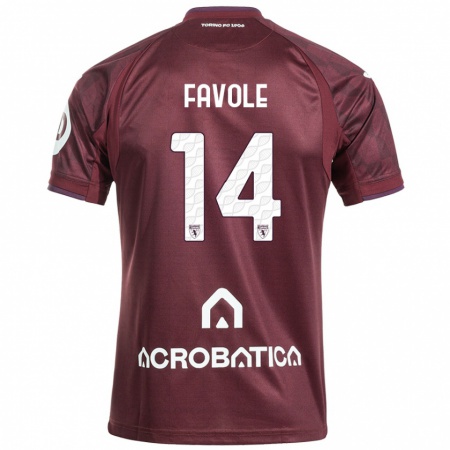 Kandiny Niño Camiseta Annalisa Favole #14 Granate Blanco 1ª Equipación 2024/25 La Camisa Chile