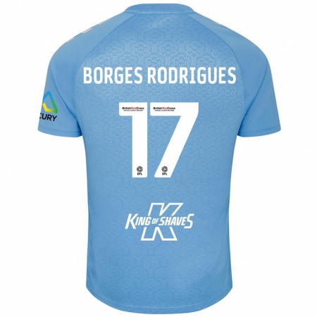 Kandiny Niño Camiseta Raphael Borges Rodrigues #17 Azul Blanco 1ª Equipación 2024/25 La Camisa Chile