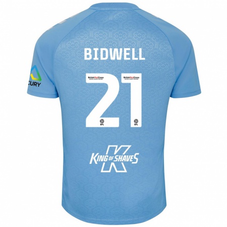 Kandiny Niño Camiseta Jake Bidwell #21 Azul Blanco 1ª Equipación 2024/25 La Camisa Chile