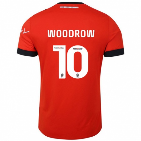 Kandiny Niño Camiseta Cauley Woodrow #10 Naranja Negro 1ª Equipación 2024/25 La Camisa Chile