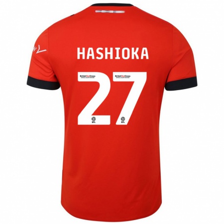 Kandiny Niño Camiseta Daiki Hashioka #27 Naranja Negro 1ª Equipación 2024/25 La Camisa Chile