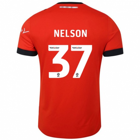 Kandiny Niño Camiseta Zack Nelson #37 Naranja Negro 1ª Equipación 2024/25 La Camisa Chile