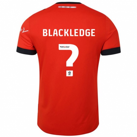 Kandiny Niño Camiseta Henry Blackledge #0 Naranja Negro 1ª Equipación 2024/25 La Camisa Chile