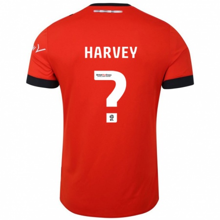 Kandiny Niño Camiseta Isaiah Harvey #0 Naranja Negro 1ª Equipación 2024/25 La Camisa Chile