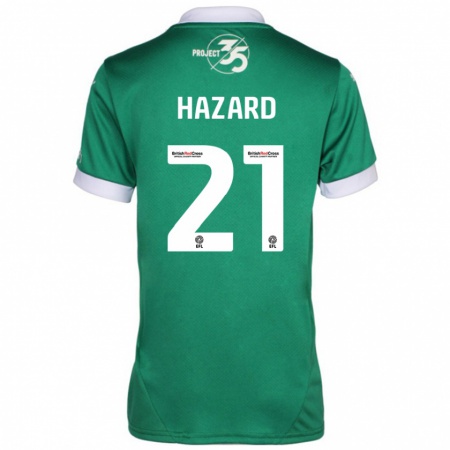 Kandiny Niño Camiseta Conor Hazard #21 Verde Blanco 1ª Equipación 2024/25 La Camisa Chile