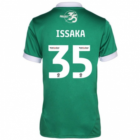 Kandiny Niño Camiseta Freddie Issaka #35 Verde Blanco 1ª Equipación 2024/25 La Camisa Chile