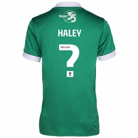 Kandiny Niño Camiseta Toby Haley #0 Verde Blanco 1ª Equipación 2024/25 La Camisa Chile