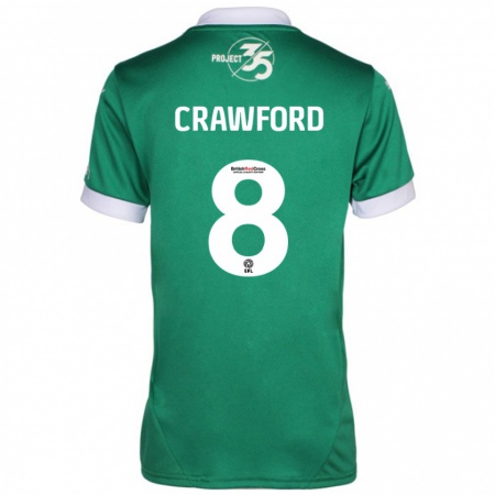 Kandiny Niño Camiseta Imy Crawford #8 Verde Blanco 1ª Equipación 2024/25 La Camisa Chile