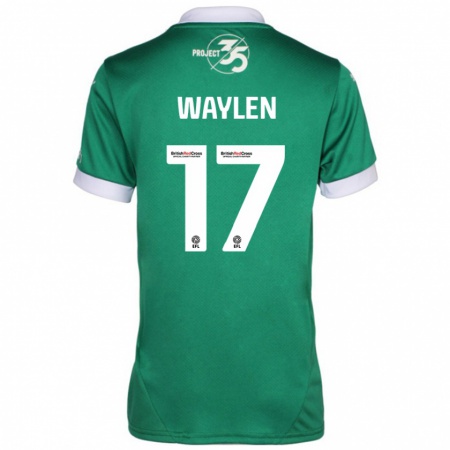 Kandiny Niño Camiseta Libby Waylen #17 Verde Blanco 1ª Equipación 2024/25 La Camisa Chile