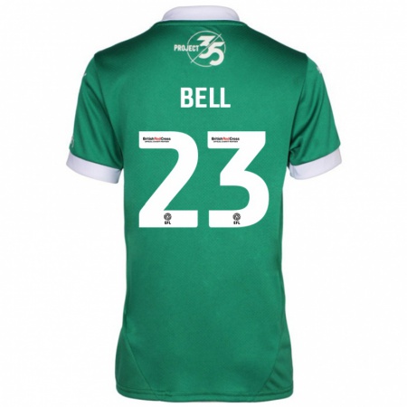 Kandiny Niño Camiseta Katelyn Bell #23 Verde Blanco 1ª Equipación 2024/25 La Camisa Chile