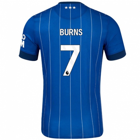 Kandiny Niño Camiseta Wes Burns #7 Azul Marino 1ª Equipación 2024/25 La Camisa Chile