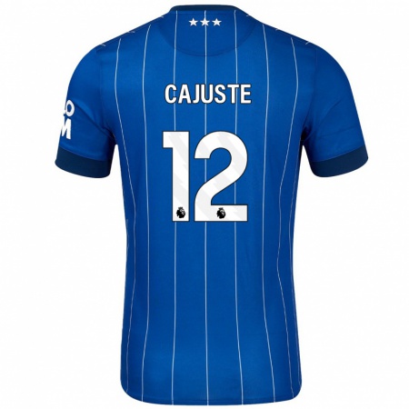 Kandiny Niño Camiseta Jens Cajuste #12 Azul Marino 1ª Equipación 2024/25 La Camisa Chile