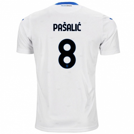 Kandiny Niño Camiseta Mario Pasalic #8 Blanco 2ª Equipación 2024/25 La Camisa Chile