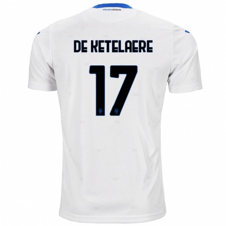 Kandiny Niño Camiseta Charles De Ketelaere #17 Blanco 2ª Equipación 2024/25 La Camisa Chile