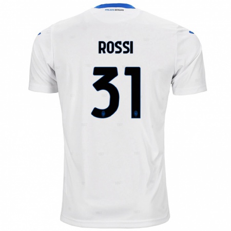 Kandiny Niño Camiseta Francesco Rossi #31 Blanco 2ª Equipación 2024/25 La Camisa Chile