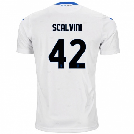 Kandiny Niño Camiseta Giorgio Scalvini #42 Blanco 2ª Equipación 2024/25 La Camisa Chile