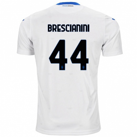 Kandiny Niño Camiseta Marco Brescianini #44 Blanco 2ª Equipación 2024/25 La Camisa Chile