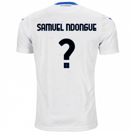 Kandiny Niño Camiseta Frederick Samuel Ndongue #0 Blanco 2ª Equipación 2024/25 La Camisa Chile