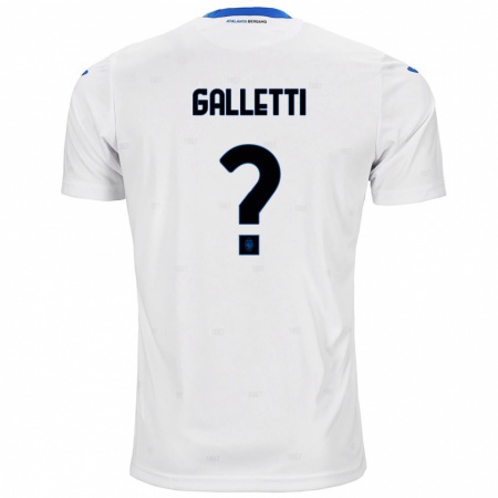 Kandiny Niño Camiseta Elia Galletti #0 Blanco 2ª Equipación 2024/25 La Camisa Chile