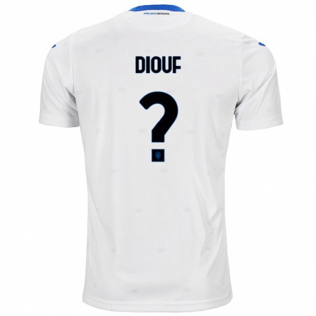 Kandiny Niño Camiseta Cheikh Diouf #0 Blanco 2ª Equipación 2024/25 La Camisa Chile