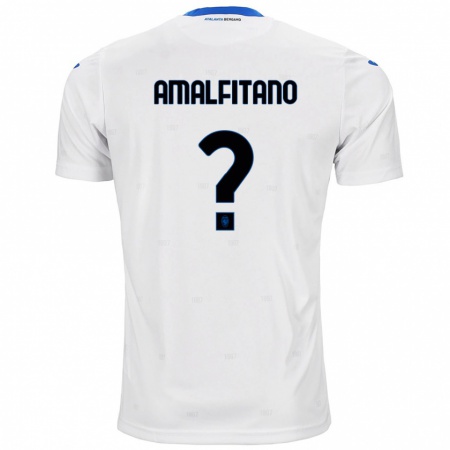 Kandiny Niño Camiseta Nicolò Amalfitano #0 Blanco 2ª Equipación 2024/25 La Camisa Chile