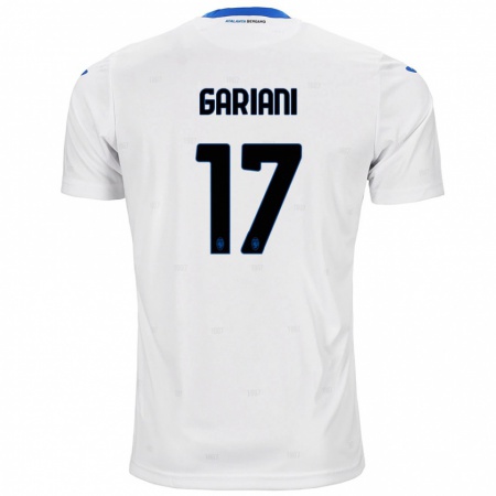 Kandiny Niño Camiseta Niccolò Gariani #17 Blanco 2ª Equipación 2024/25 La Camisa Chile