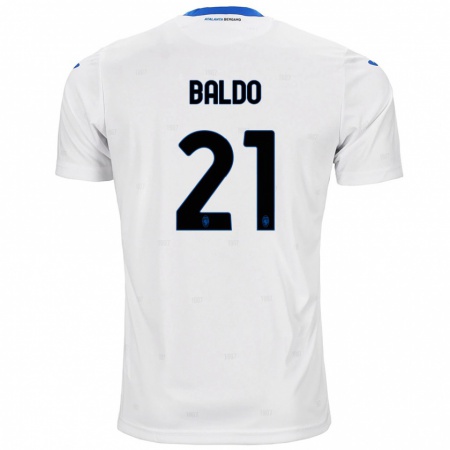 Kandiny Niño Camiseta Nicolò Baldo #21 Blanco 2ª Equipación 2024/25 La Camisa Chile