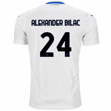 Kandiny Niño Camiseta Max Alexander Bilac #24 Blanco 2ª Equipación 2024/25 La Camisa Chile