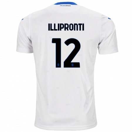 Kandiny Niño Camiseta Filippo Illipronti #12 Blanco 2ª Equipación 2024/25 La Camisa Chile