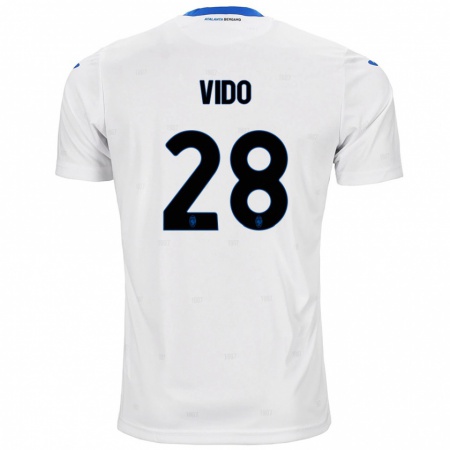 Kandiny Niño Camiseta Luca Vido #28 Blanco 2ª Equipación 2024/25 La Camisa Chile